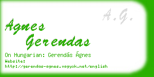 agnes gerendas business card